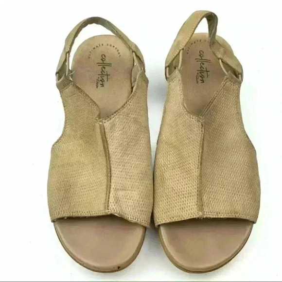 Clarks collection sandals size 8 39 tan suede - Picture 3 of 12